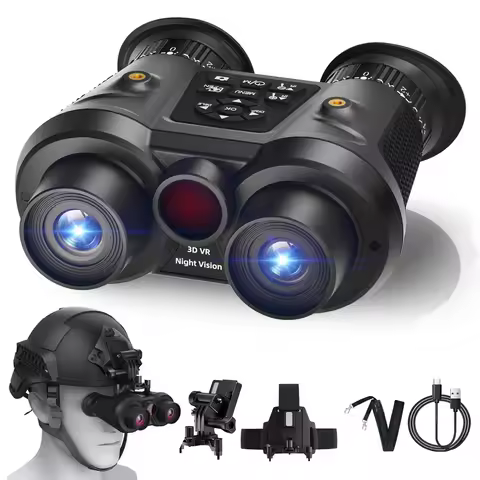 Night Vision Goggles 4K UHD Night Vision Binoculars 3D VR Infrared Vision Tactical Helmet Mounted Ni