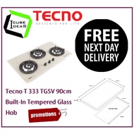 Tecno T 333TGSV 3-Burner 90cm Tempered Glass Cooker Hob