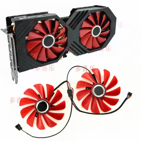 QQ For XFX RX Vega56 RX580 590 Video GPU Cooling Fan FDC10U12S9-C Graphics Card Fan