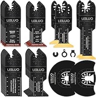 LEILUO 29Pcs Multitool Blade Kits for Wood Nails Drywall Cutting Oscillating Saw Blades Universal Oscillating Tool Blades with Storage Bag Compatible with DeWalt Makita Dremel and More