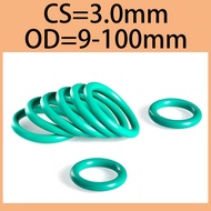 【YHKJ】CS3.0mm*OD9-100mm Green O-ring FKM sealing ring fluorine rubber material, oil resistant, corro