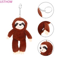 USTHOW Plush Sloth Keychain, Simulation Soft Doll Sloth Small Pendant, Adorable Stuffed Animals Keyr