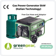 Greengear 5KW LPG Gas Power Generator | Italian Technology | Genset Power by LPG/Gas