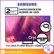 Samsung 65" AU9000 4K UHD Smart TV UA65AU9000KXXM Television (FREE Slim Fit Wall Mount and Hdmi Cable)