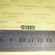 HIJAU 10PCS GREEN 220R 2W 1% METAL FILM resistor 220r 2watt 220 ohm 2 w 2 watt 1 percent 220 r 2w IJ