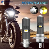 NOBELJIAOO 6000Lumen P15D H4 Motorcycle LED Spot Light Aluminum Alloy Lens Headlight Scooter Motorbi