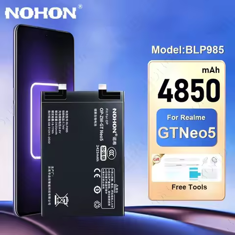 NOHON BLP985 BLP919 BLP887 BLP849 Battery For OPPO Realme GT Neo 5 3 2 5G 2T Replacement Phone Batte