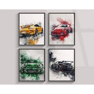 Porsche 911 GT3 RS Prints Sport Car Poster Wall Art Boys Room Decor Digital Print Fast Furious