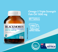 SHIP MALAYSIA Blackmores Omega-3 Triple Strength Fish Oil 1500mg EXP2027  Blackmores Omega 3 Triple 