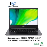 Notebook Acer A514-53-78P8 i7-1065G7 4GB 256SSD 14FHD MX350 DOS DISTRI