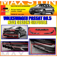 VOLKSWAGEN VW PASSAT B8.5 FACELIFT MAXTON DESIGN REAR DIFFUSER MATERIAL ACRYLIC BLACK COLOUR BODYKIT LIP ACCESSORIES
