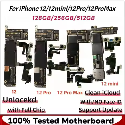 100% Working For iPhone 12 Mini Logic Board Clean ICloud For iPhone 12 Pro Max Motherboard With Face