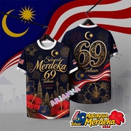 2026 Malaysia 69th Independence Day T shirt full sublimation quick dry Jersey Oversized Streetwear M