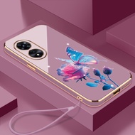 Casing OPPO Reno 8T 4G OPPO Reno 8T 5G OPPO Reno 7Z OPPO Reno 8Z Phone Case Rose Silicone pretty Phone Case Send Lanyard