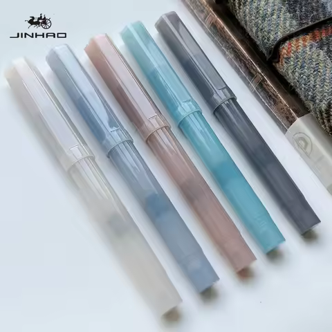 JINHAO 62D Dreamy Color Series Fountain Pen High Quality Colors Student F EF Nib Ink Pen Stationery 