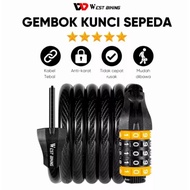 West Biking Security Lock 5-Digit Anti-Theft Combination Bicycle Padlock