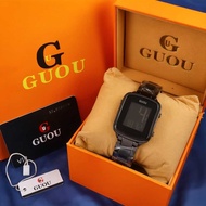 NEW ORIGINAL GUOU DIGITAL WOMEN'S WATCH 34MM STAINLESS STEEL CHAIN WOMEN'S WATCH