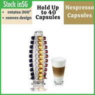 40 PCS NESPRESSO Original Capsule Rotatable Metal Holder - Convex Design