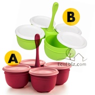 Tupperware Blossom Condimate t Bowls with One Touch Seal 250ml [RED]
