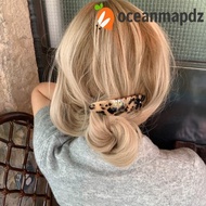 OCEANMAPDZ Curved Ellipse Hairpins, Vintage Colorful Bow Sweet Elliptical Acetate Hair Clips, Korean