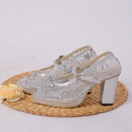 Syhafira - Casandra Wedding Shoes 9 cm Silver Wedding Shoes