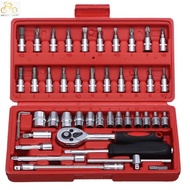 46 pcs/set Tool Box Car Motorcycle Repair Set Hand Tools Home Service motor DIY Kit Tool s Set P2546