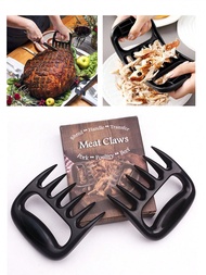 1pc/2pcs Bear Claw Meat Shredder, Barbecue Meat Grinder, Black Heat Resistant PP Material BBQ Access