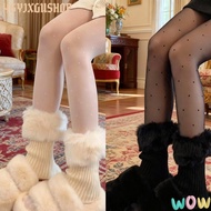 45YJXGUSHOP Fur Boots Cover, Thickened Solid Color Leg Warmers,  Harajuku Knitted Calf Socks Gift