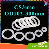 White O-Ring CS3mm*OD102-300mm / White Silicone O Ring ORing Seal Gasket Sealing Ring High Temperatu