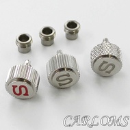 TOP NH34 NH35 NH36 4R35 4R36 7S26 SKX007 SKX009 Movement Silver Stainless Steel Watch Crowns Watch P
