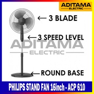 Philips 16-inch Standing Fan ACP-610/01 3 Blade 45 Watt Philips Stand Fan 16in ACP610