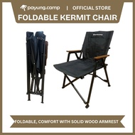 PAYUNG.CAMP Tactical Kermit Chair With Wood Armrest