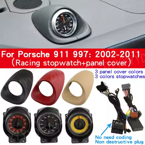 For Porsche 911 Carrera GTS 4 MT 997 Stopwatch clock Targa 4S Turbo Cabriolet Speedster 02-2012 Dash