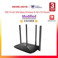 Mercusys MB115-4G 300 Mbps Wireless N 4G LTE Router Unlimited Modifed