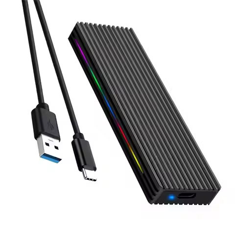 A29F-M.2 M Key SSD Enclosure Case 10Gbps/5Gbps USB3.1 NGFF Protocol USB-C Mobile Case Aluminum Alloy