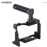 【dole Andoer Camera Cage + Top Handle Kit Video Film Movie Making Stabilizer Aluminum Alloy with Col