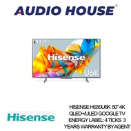 [bulky]HISENSE HS50U6K  50" 4K QLED+/ULED GOOGLE TV  ENERGY LABEL: 4 TICKS  3 YEARS WARRANTY BY AGENT