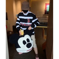 SU8 FW25 WEEK1 Stripe Rugby Plaid Appliqué Embroidery Long Sleeve