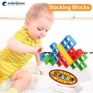 NOBELJIAOO Tetra Tower Game Stacking Blocks Stack Building Blocks Balance Puzzle Board Assembly Bric