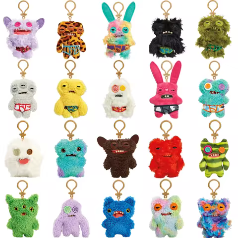 12cm Fuggler Funny Ugly Monster Plush Toys Keychain Kawaii Fuggler Monster Rabbits Cute Stuffed Pelu