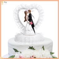 Cake Decoration Bride and Groom Ornament Couple Figurine  Adornment for Wedding Table Decoration Car Decoration huyisheng