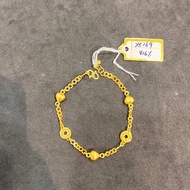 Yours Jewel 916 Gold Donut Love Bracelet