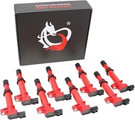 DRAGON FIRE PERFORMANCE 8pc Ignition Coil Pack Tune Up Set Kit Compatible Replacement For Dodge Jeep