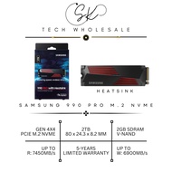 [SK TECH] SAMSUNG 990 PRO HEATSINK PCIE 4.O 2TB M.2 NVME SSD R: 7450MB/S W: 6900 MB/S (MZ-V9P2T0CW) 