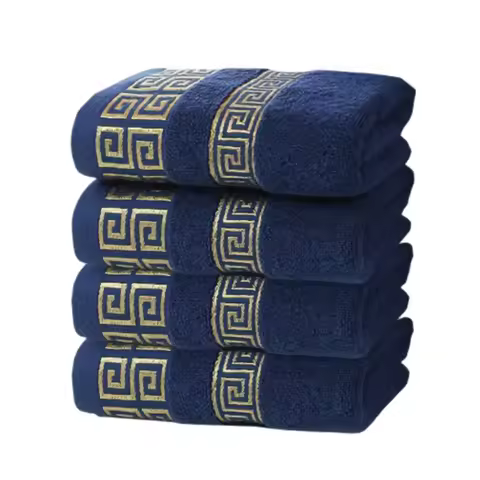 1/4/6pcs Embroidered Cotton Towel Set Bathroom 34x74cm/70x140cm Bath Towel Cover Personalized Sport 