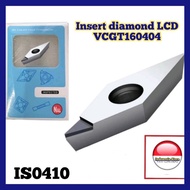 PCD diamond insert VCGT16 0404 shiny aluminum insert for holder SVJBR H16 SVJCR H16 SVVBN H16