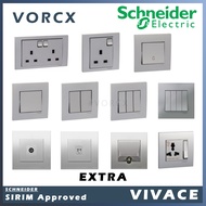 Schneider Vivace Switches Silver ( Extra Options )