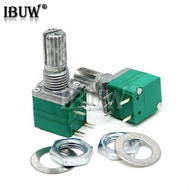 5pcs RV097NS 5K 10K 20K 50K 100K 500K B5K with a switch audio 5PIN shaft 15mm  amplifier sealing Pot