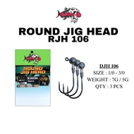 SAWA D Round Jig Head RJH106 / Soft Worm Lure / 5G 0.3 - 0.1 / 7G 0.3 - 0.1
