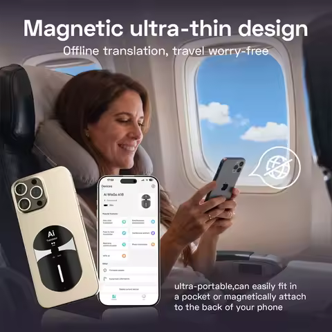 AI One-Click Translation Smart Translator Device Real Time Online Offline Voice Traductor Mini Porta